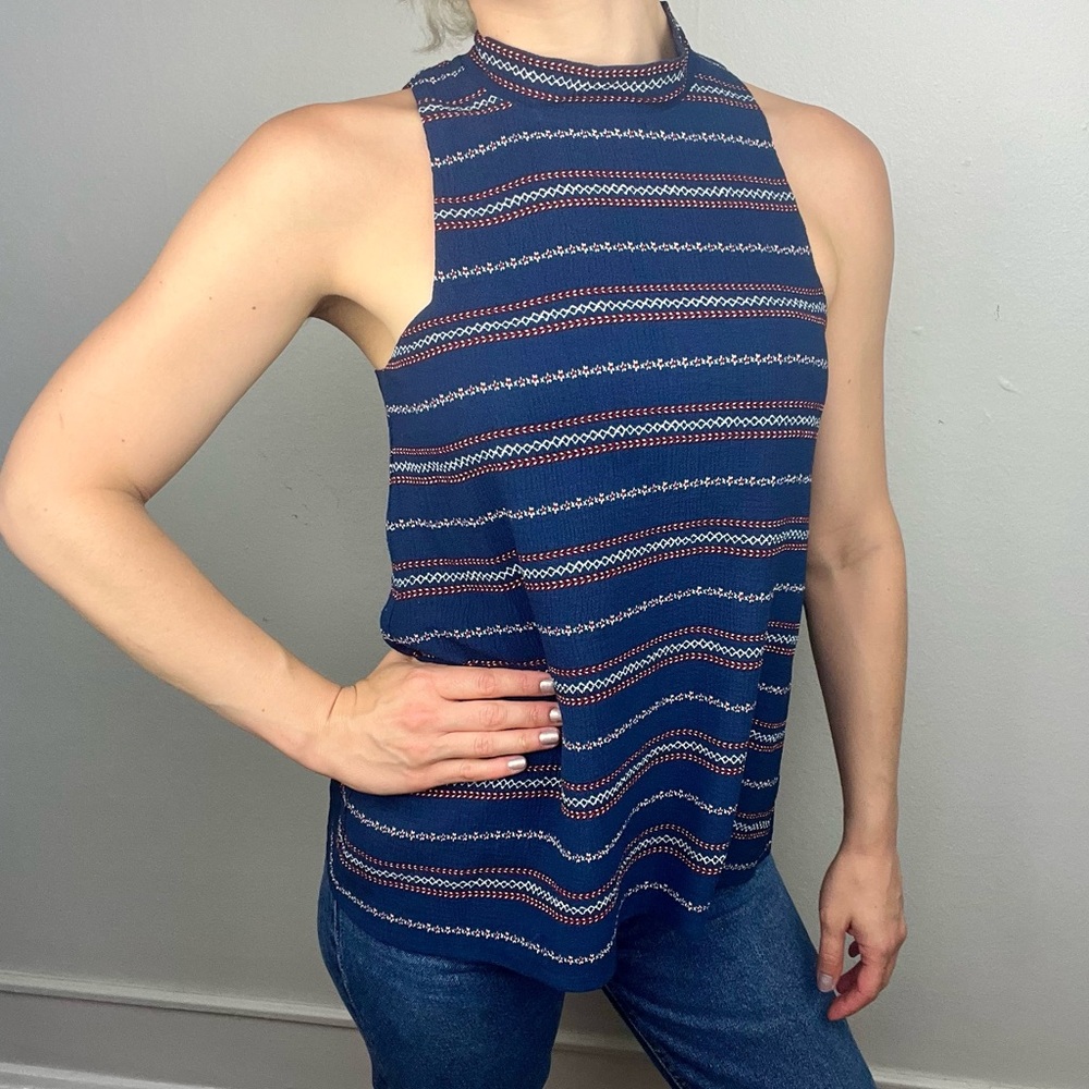 SUGARLIPS navy sleeveless tunic